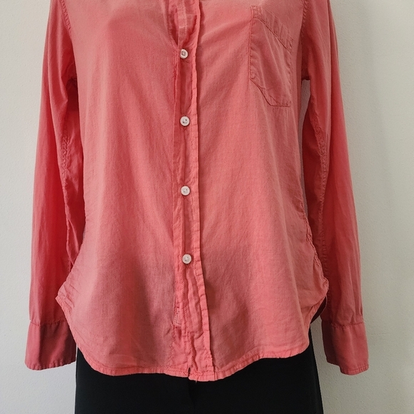 Frank & Eileen Barry Button Up Top In Famous Denim Grapefruit Size XS - Picture 6 of 15